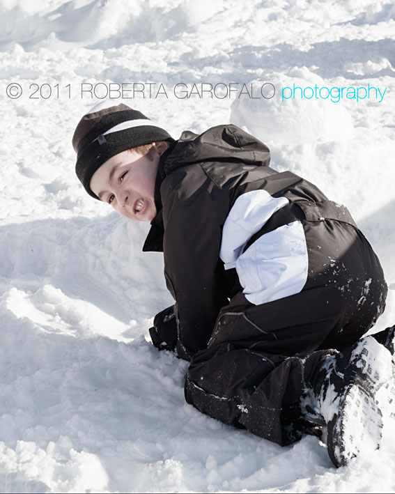 Bambino sulla neve