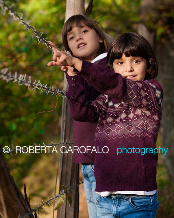 Servizio fotografico con due bambine