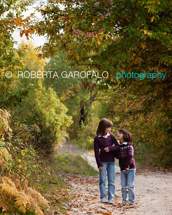 Servizio fotografico con due bambine